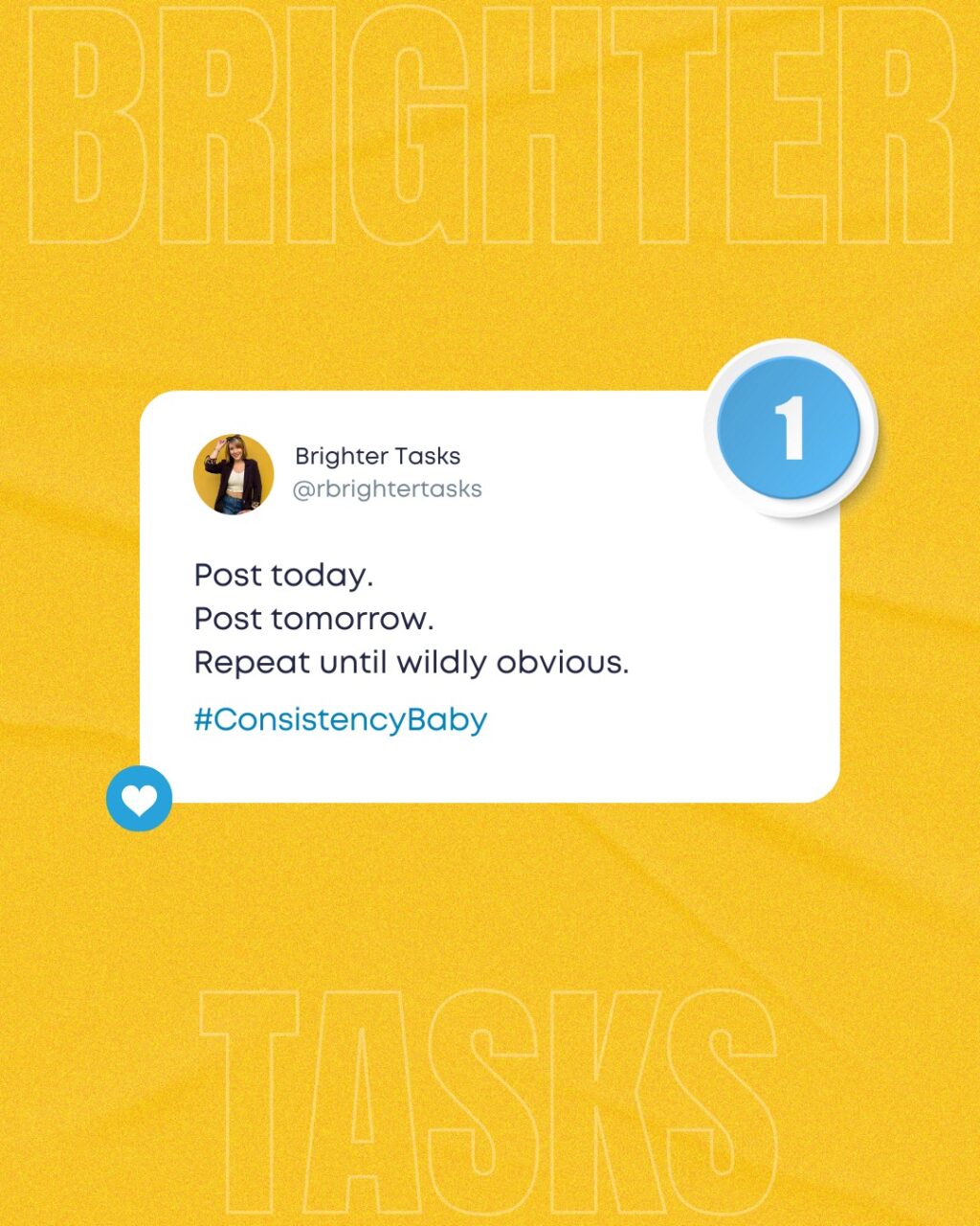 Instagram post from brightertasks. This post is in position 1.